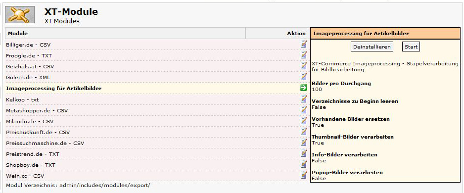 Artikelbilder Stapelverarbeitung Admin