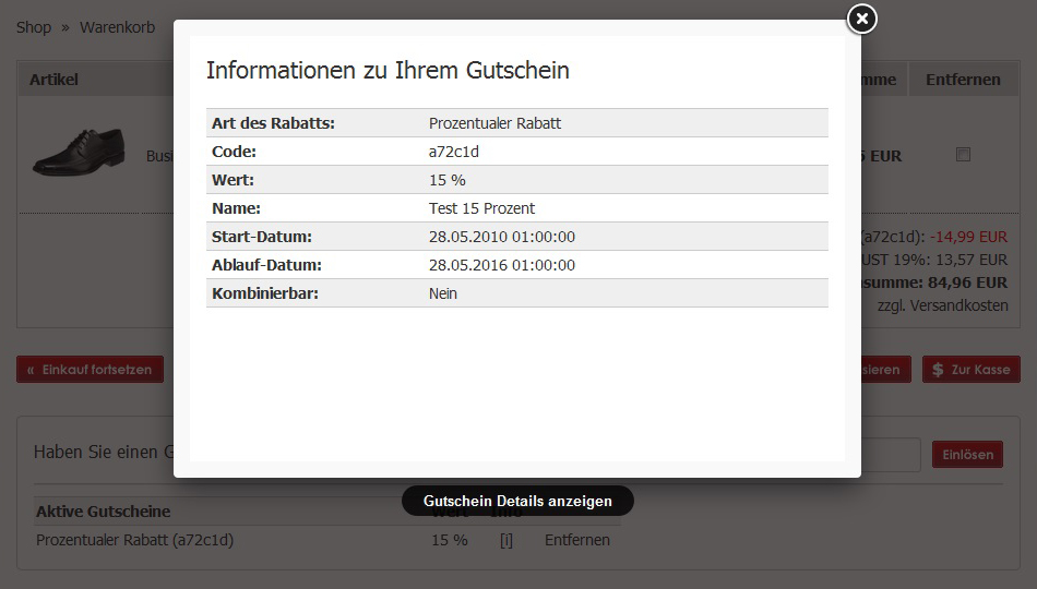 Details zum Gutschein
