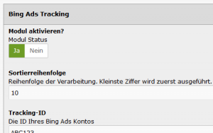 Modified Shop - Bing Ads Tracking