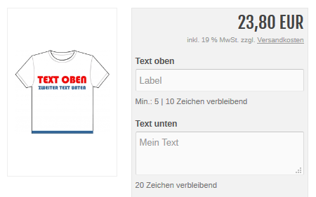 modified eCommerce  - Freitext Attribute - Textfeld, Zahl und Datum